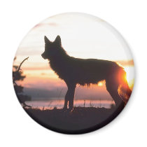 Winter Animal Silhouette magnets