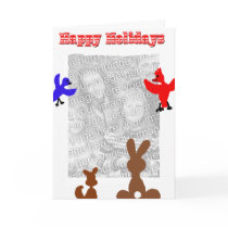 Winter Animals Holidays Card
