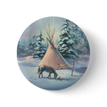 WINTER APPALOOSA TIPI by SHARON SHARPE Pinback Buttons