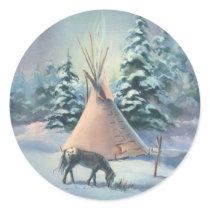 WINTER APPALOOSA TIPI by SHARON SHARPE Sticker
