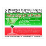 Winter Apple Mint Christmas Martini Recipe Card Post Cards