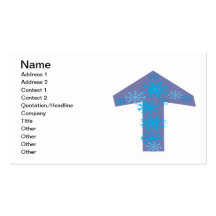 Winter Arrow Up Business Card Template