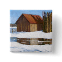 WINTER ART SCENE/BARN AND SILO buttons by joyart WINTER ART SCENE/BARN AND SILO buttons