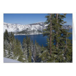 Winter at Crater Lake Greeting Cards