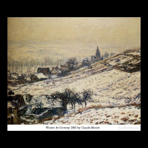 Winter At Giverny 1885 by Claude Monet Poster