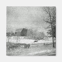 Winter at the Farm Refrigerator Magnet