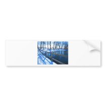 Winter at the park bumper stickers