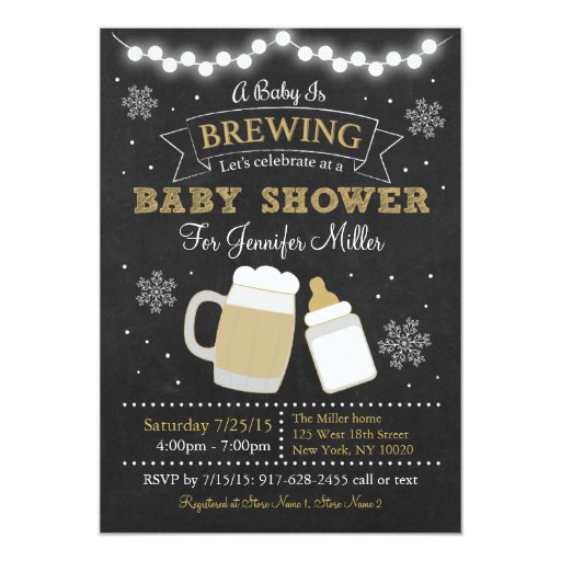 Winter Baby Is Brewing Baby Shower Invitations | Zazzle