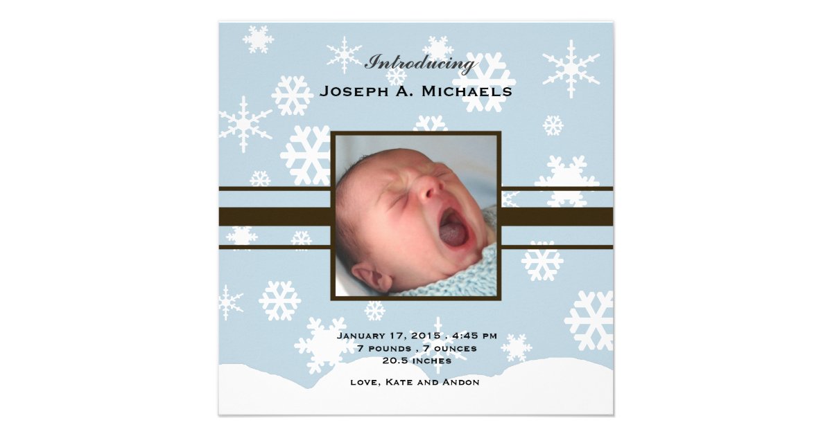 winter baby announcements