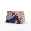 Winter Barn Greeting Card