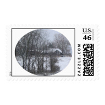 Winter Barn Postage postage