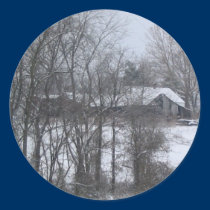 Winter barn stickers