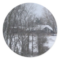 Winter barn stickers