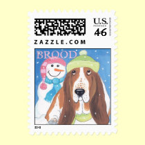 Winter basset stamp stamps