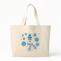 Winter Bichon Canvas Bags