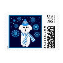 Winter Bichon Postage