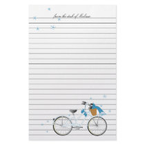 Winter Bicycle Custom Stationery