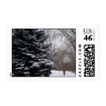 Winter Bike Postage Stamps