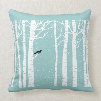 Winter Birch Reversible Pillow