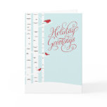 Winter Birch Trees and Birds Season's Greetings Greeting Card