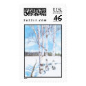 Winter Birches postage