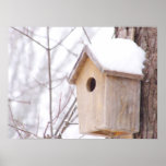 Winter Birdhouse Print
