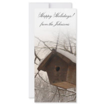 Winter Birdhouse rack cards