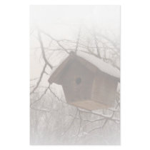 Winter Birdhouse Custom Stationery