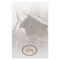 Winter Birdhouse Stationery Paper