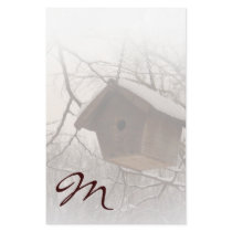 Winter Birdhouse Personalized Stationery