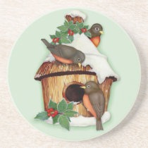 Winter Birds coasters