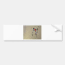 Winter Birds Gold Bumper Stickers