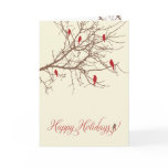 Winter Birds Holiday Card (cranberry)