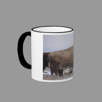 Winter Bison Mug mugs
