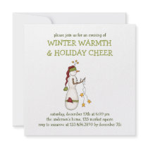 Winter Blessings · Snowman & Stars invitations