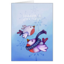 Winter blue cards