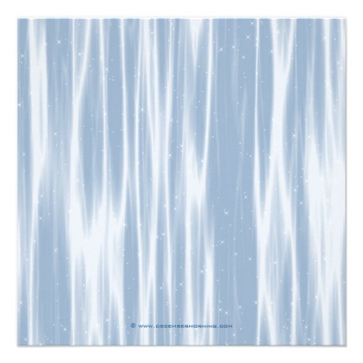 Winter Blue Snowflakes Quinceanera Invitations