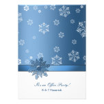 Winter Blue & White Snowflake - Office Party card