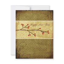 Winter Branch New Year Invitation