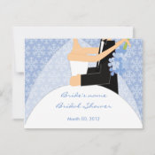 Winter Bridal Shower Advice Cards postcard