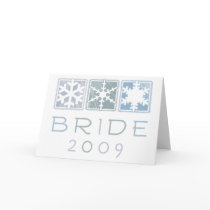 Winter Bride 2009 Greeting Card cards