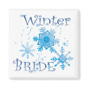 Winter Bride Favors magnet