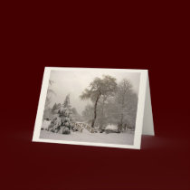 Winter Bridge Greeting Card Custom or Blank Card cards