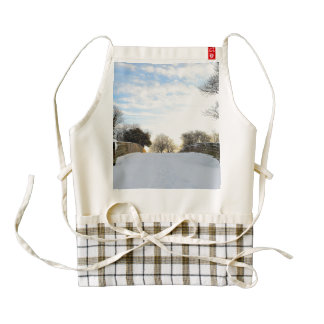 Winter Bridge Zazzle HEART Apron