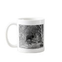 Winter Buck B/W mugs