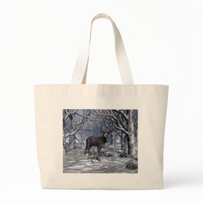 Winter Buck Tote Bags by jasonmit