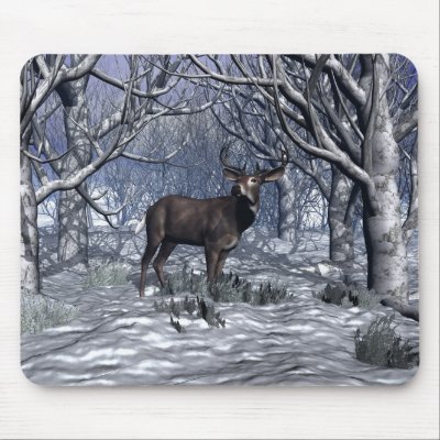 Winter Buck Mousepad by jasonmit