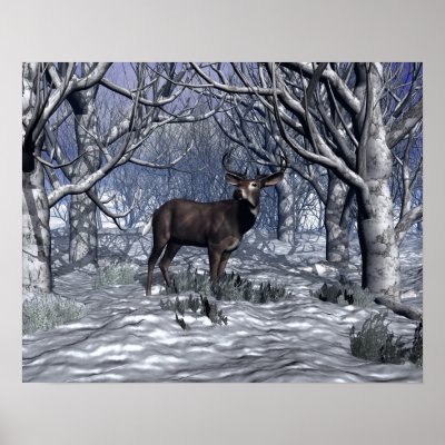 Winter Buck Poster by jasonmit