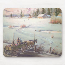 WINTER BUCKBOARD by SHARON SHARPE mousepads