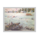 WINTER BUCKBOARD by SHARON SHARPE postcards